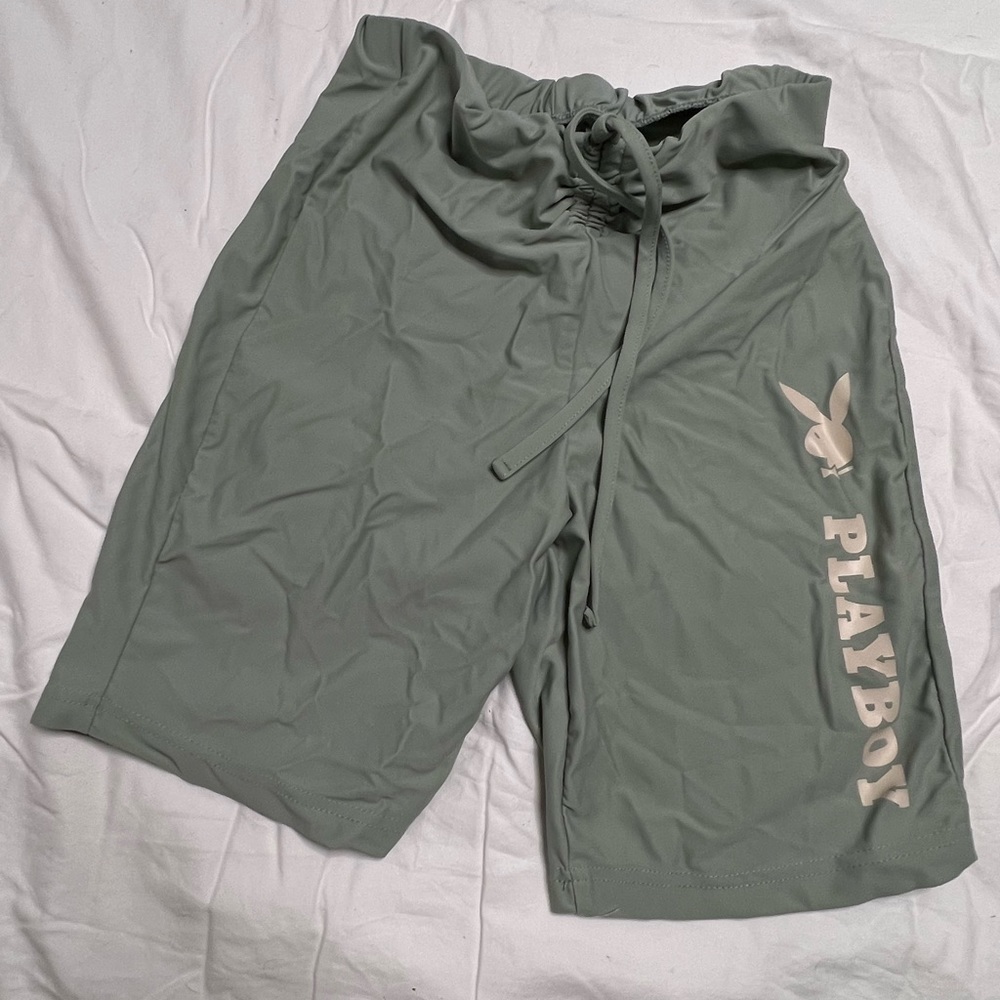 Playboy green playboy bike shorts size M